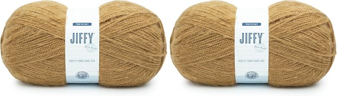 Lion Brand Yarn Jiffy Bonus Bundle, Acrylic Yarn for Crochet, Cedar, 2 Pack