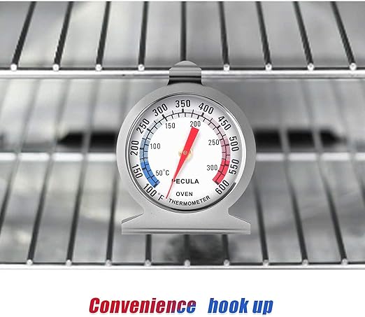 Oven Thermometer 2 Pack 50-300°C/100-600°F, Oven Grill Fry Chef Smoker Thermometer Instant Read Stainless Steel Thermometer Kitchen Cooking Thermometer