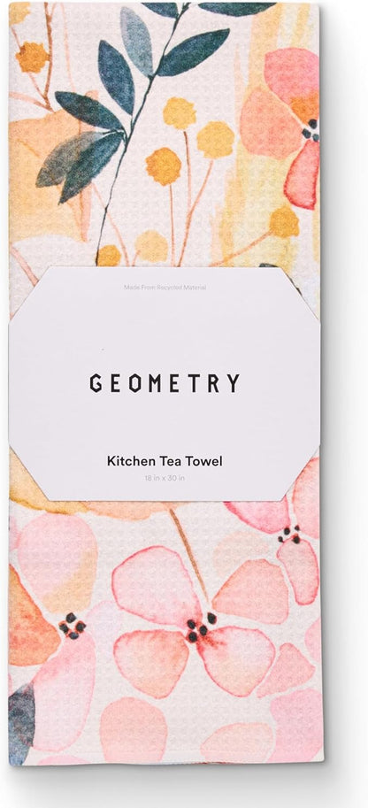 GEOMETRY Kitchen Tea Towels - Quick Dry Microfiber Dish Towels for Kitchen Sleepy Fields, 18" x 30" 1 Pack