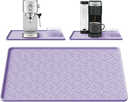 Silicone Coffee Mat 19" x 12", Waterproof Coffee Bar Mat, Spill-Proof Coffee Maker Mat for Kitchen Counter, Non-Slip Coffee Machine Mat, Durable Counter Protector