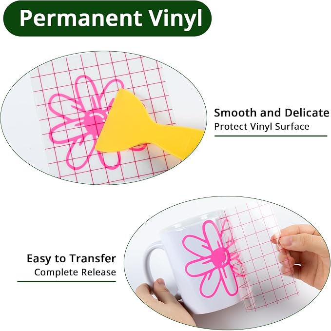 HTVRONT 24PCS Accessories Bundle Compatible with Cricut Joy 2, Accessories and Supplies Include Iron On Vinyl, Adhesive Vinyl Sheets, Vinyl Transfer Tape, Cutting Mat and Weeding Tools for Starter Kit