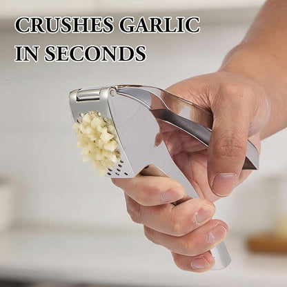 Heavy Duty Garlic Press, Die-Cast Zinc, Dishwasher Safe