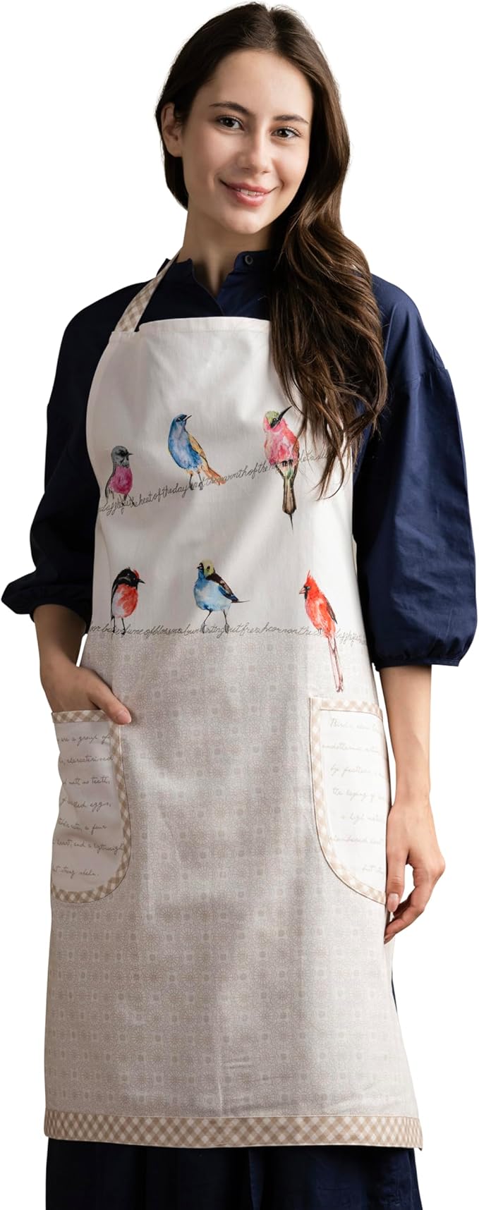 Maison d' Hermine 100% Cotton Apron for women with Pocket Kitchen Chef Apron for Men Cooking Spring Summer
