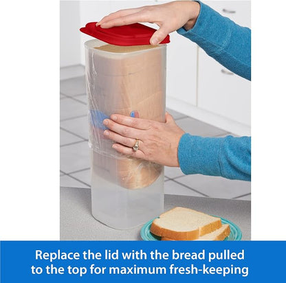 Buddeez Bread Buddy Bread Box – Red Lid, Pack of 2