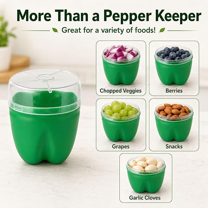 Pepper Keeper - Reusable Pepper Storage Containers and Organizer