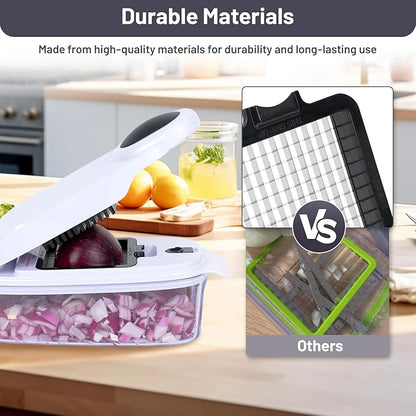 13-in-1 Vegetable Chopper (White & Black)
