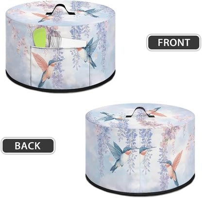 Slow Cooker Dust Cover Compatible with 6-8 qt Crock for Pot Highland Blue Hummingbird Floral Small Kitchen Appliance Decor Dust Cover