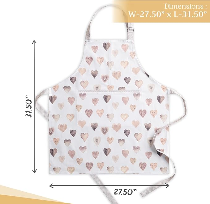 Maison d' Hermine 100% Cotton Apron for women with Pocket Kitchen Chef Apron for Men Cooking Spring Summer