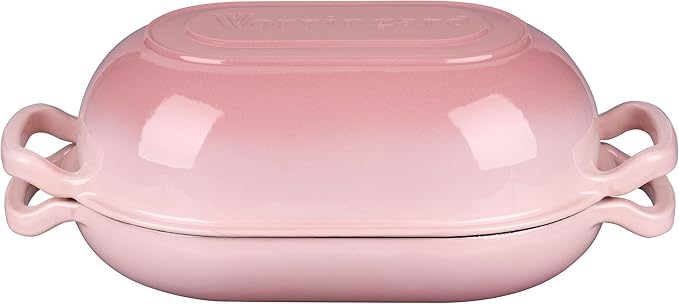 VORRINGARD Enameled Cast Iron Sourdough Bread Oven, Dutch Oven, Loaf Cast Iron Bread Pan for Homemade Bread Baking, Meatloaf Pan with Lid, 5QT, Pink