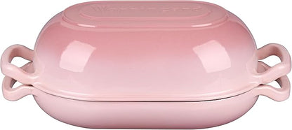 VORRINGARD Enameled Cast Iron Sourdough Bread Oven, Dutch Oven, Loaf Cast Iron Bread Pan for Homemade Bread Baking, Meatloaf Pan with Lid, 5QT, Pink