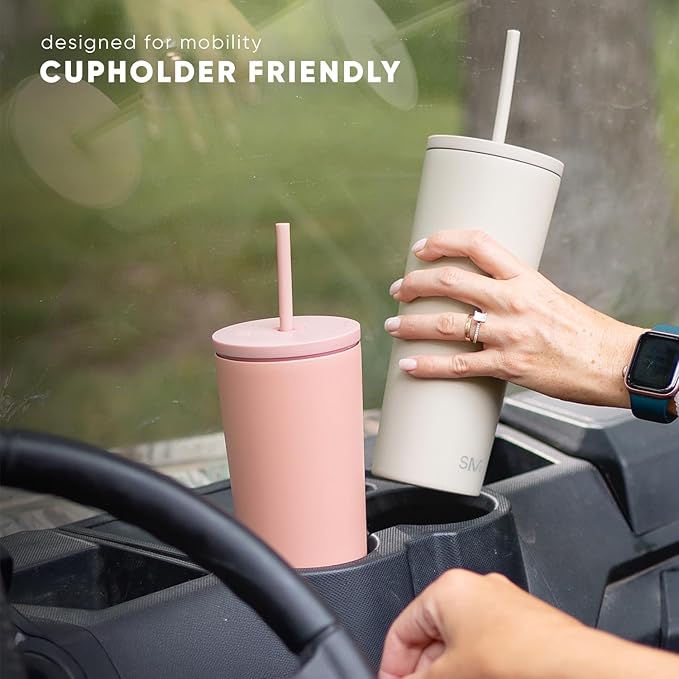 Simple Modern Classic Tumbler with Straw Lid | Insulated Iced Coffee Cup Reusable Stainless Steel Water Bottle Travel Mug | Gifts for Women Men Her Him | 24oz | Cotton Candy Tie Dye