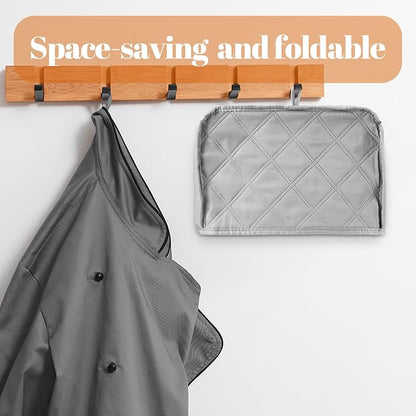 2 Slice Toaster Cover, Quilted Toaster Dust Cover with Perfect Fit for Most Models, Breathable Polyester Fabric, Easy to Clean (Gray, 1 Pack)