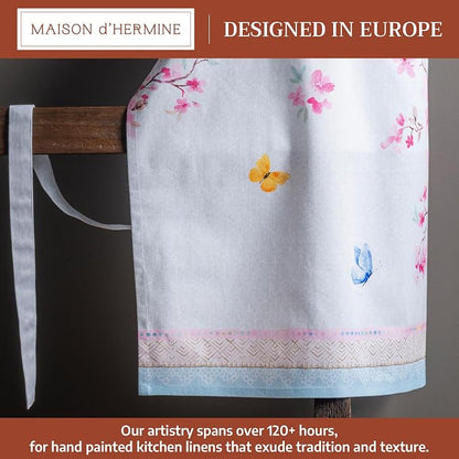 Maison d' Hermine 100% Cotton Apron for women with Pocket Kitchen Chef Apron for Men Cooking Spring Summer