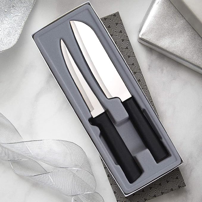 Rada Cutlery Cook’s Select Knife Gift Set (G253) 2-Piece Knife Set, Stainless Steel Blade, Black Handle