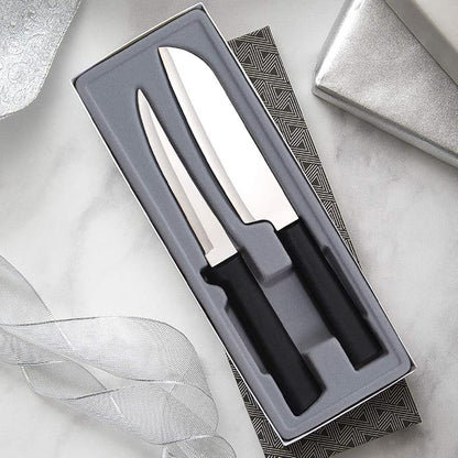 Rada Cutlery Cook’s Select Knife Gift Set (G253) 2-Piece Knife Set, Stainless Steel Blade, Black Handle
