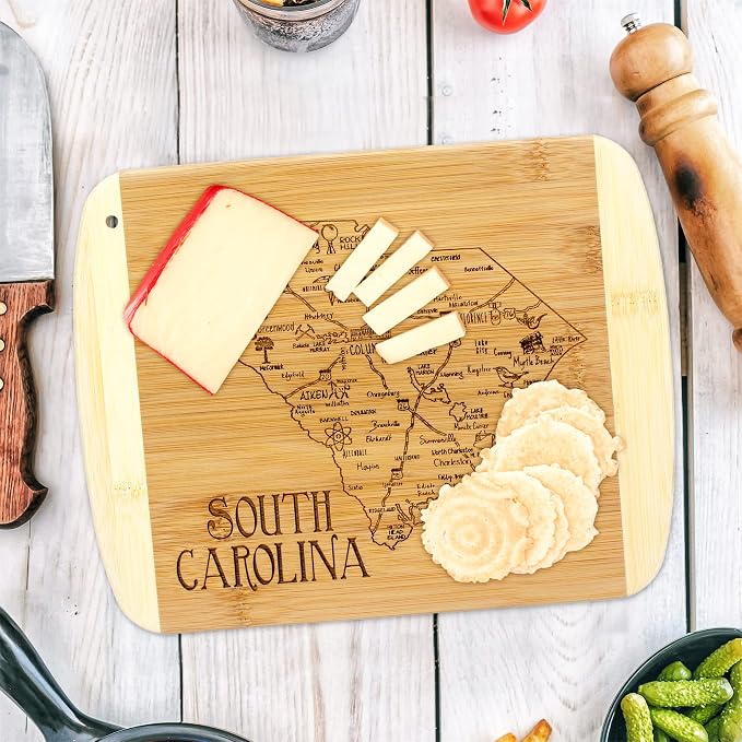 Totally Bamboo A Slice of Life South Carolina State Serving and Cutting Board, 11" x 8.75"