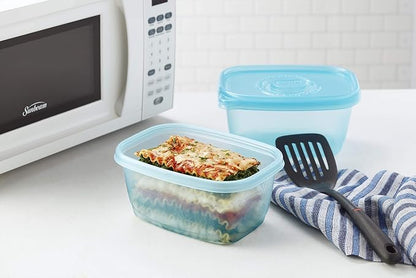 Glad Gladware Freezerware Food Storage Containers, Large Rectangle Holds 64 Ounces of Food, 2 Count Set | Tupperware, Plastic Food Container, Meal Prep Container, Plastic Containers with Lids