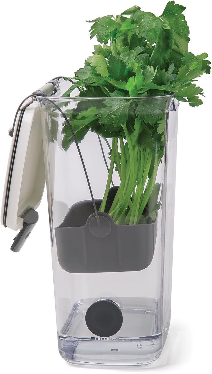 ProKeeper Herb Keeper – 1-Piece, White, with Removable Silicone Drain Plug, BPA-Free Plastic