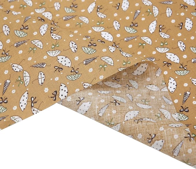 7 pcs 20" x 20" Cotton Fabric DIY Making Supplies Quilting Patchwork Fabric Fat Quarter Bundles DIY for Quilting Cotton Patchwork Cushions (Brown, 20" x 20")