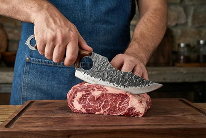 6 Inch Forged High Carbon Steel Kitchen Knife, Chef Knife for Meat/Vegetable Cutting & Deboning