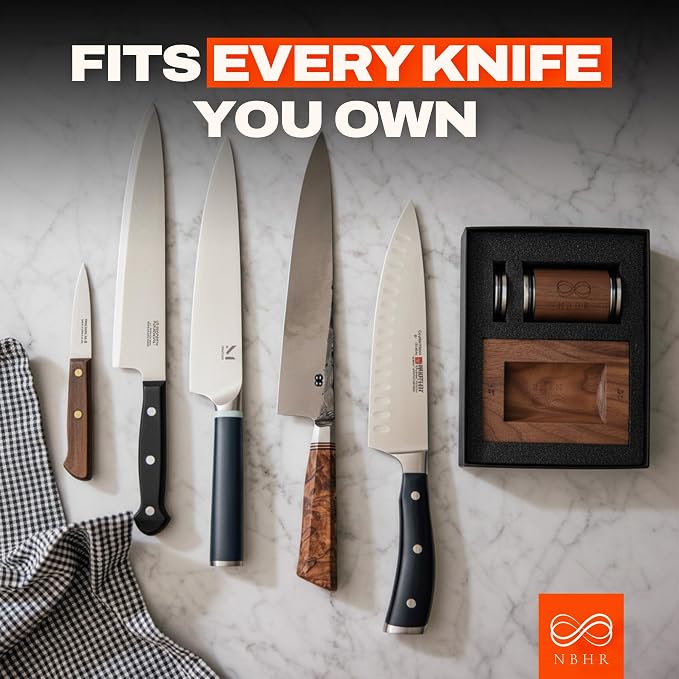 Rolling Knife Sharpener 15 & 20 Degrees Dual Angle Magnetic Knife Sharpener Kit for Kitchen & Chef Knives, Perfect Kitchen Gift