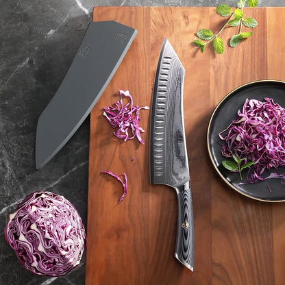 Cangshan NAKA Series X-7 Steel Forged Rocking Chef's Knife with Sheath (10-Inch)