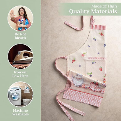 Maison d' Hermine 100% Cotton Apron for women with Pocket Kitchen Chef Apron for Men Cooking Spring Summer