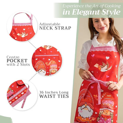 Maison d' Hermine 100% Cotton Apron for women with Pocket Kitchen Chef Apron for Men Cooking Spring Summer
