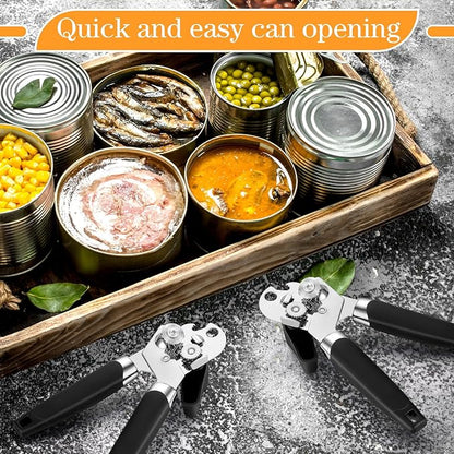 Gisafai 6 Pcs Manual Can Opener Bulk with Sharp Blade Smooth Edge Multifunctional Kitchen Gadget Handheld Openers Large Handheld Knob Can and Bottle Animals for Dorm Kitchen Essentials Gifts