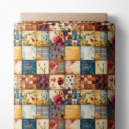 100% Cotton Fabric by the Yard – Turkish Quality Quilting & Sewing Fabric, 1 Yard x 1.69 Yards Wide, Patchwork Cotton for Crafts
