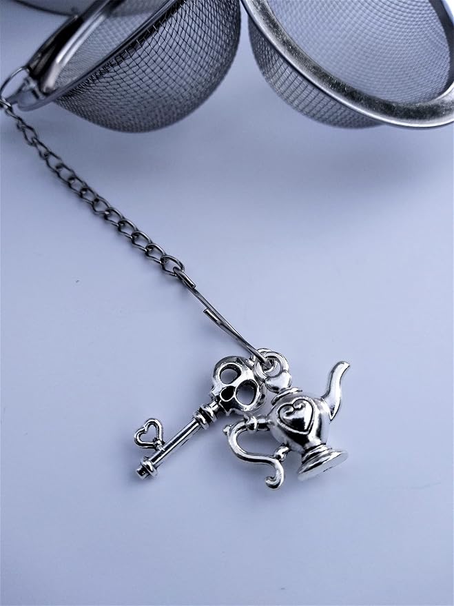 Teapot and Skull Key Tea Infuser Ball for Loose Leaves Brewing