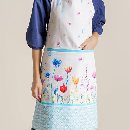 Maison d' Hermine 100% Cotton Apron for women with Pocket Kitchen Chef Apron for Men Cooking Spring Summer