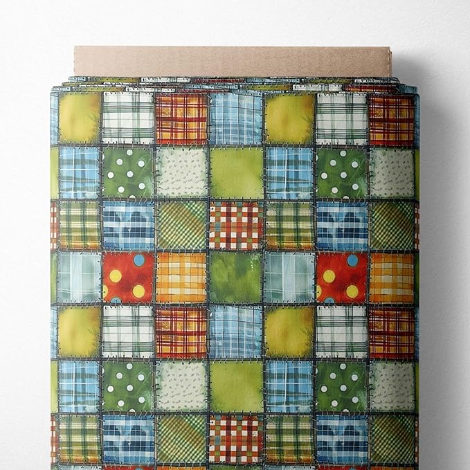 100% Cotton Fabric by the Yard – Turkish Quality Quilting & Sewing Fabric, 1 Yard x 1.69 Yards Wide, Patchwork Cotton for Crafts