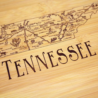 Totally Bamboo A Slice of Life Tennessee State Serving and Cutting Board, 11" x 8.75"