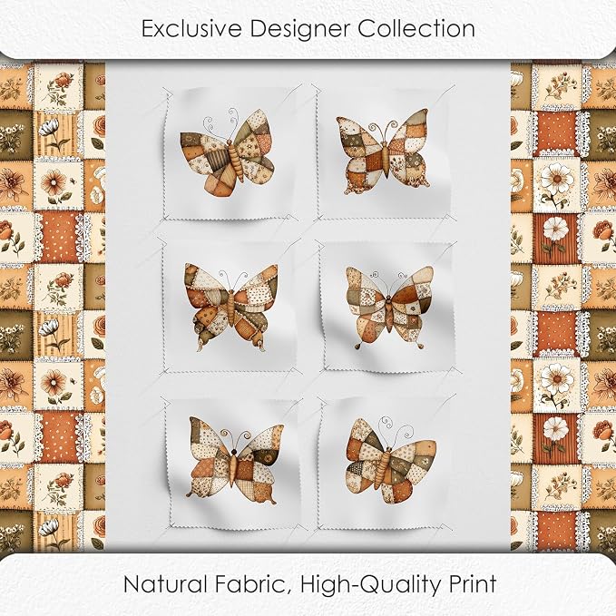 Cotton Patchwork Quilting Fabric Panel – 155×100 cm, 100% Cotton, Made in Türkiye (PRT_KUP 01-001) (Kup 01-031, Fabric Panel 53x155cm)