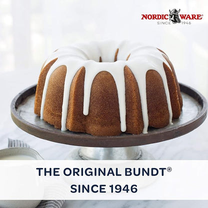 Nordic Ware Anniversary Bundt 12 Cup, Gold (Pack of 3)