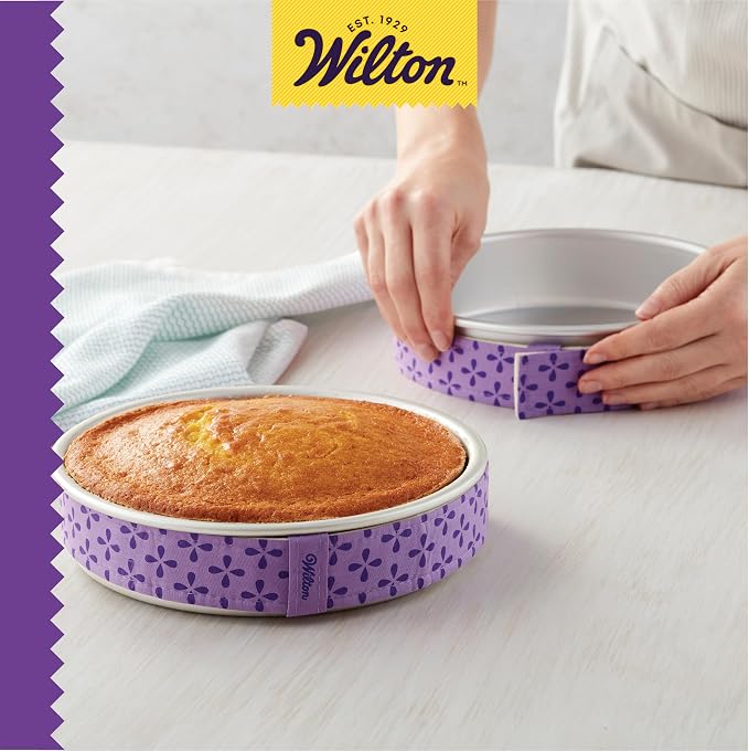 Wilton Bake-Even Cake Pan Strips - Use Cake Strips on Baking Pans for Evenly Baked Cakes, 6-Piece Set, (2) 35 x 1.5-Inch, (2) 25 x 1.5-Inch and (2) 10 x 1.5-Inch