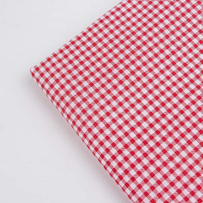 7 pcs 20" x 20" Cotton Fabric DIY Making Supplies Quilting Patchwork Fabric Fat Quarter Bundles DIY for Quilting Cotton Patchwork Cushions (Red, 20" x 20")