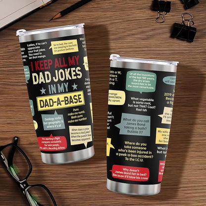 Fathers Day Dad Gift for Dad Husband from Daughter Son Wife,20Oz Stainless Steel Tumbler Birthday Gifts for Men Adults Husband Stepfather Present Decorations on Fathers Day Christmas Thankgiving