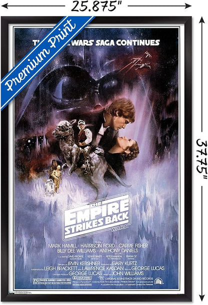 24X36 Star Wars: Saga - The Saga Continues Wall Poster, 36L" x 24W", Black Framed Version