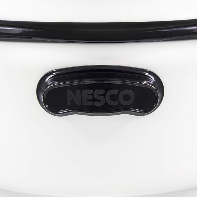 NESCO MWR18‑14 Electric Roaster Oven for Family‑Size Meals, White 18‑Quart Countertop Roaster with Adjustable Temperature Control