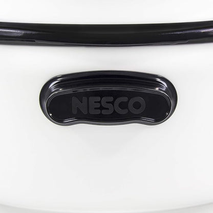 NESCO MWR18‑14 Electric Roaster Oven for Family‑Size Meals, White 18‑Quart Countertop Roaster with Adjustable Temperature Control