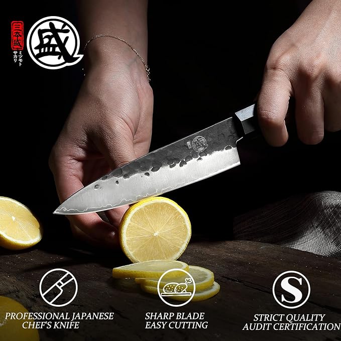 MITSUMOTO SAKARI 5.5-Inch Japanese Paring Knife, 9Cr18MoV Steel | Compact blade for peeling, trimming and fruit prep, 3-layer 9Cr18MoV steel, rosewood handle, sandalwood box