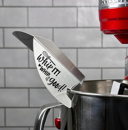 New Metro Design Pouring Chute Stand Mixer Replacement Pouring Shield with Unique Laser Etched Motto, Whip It! Whip it Good!
