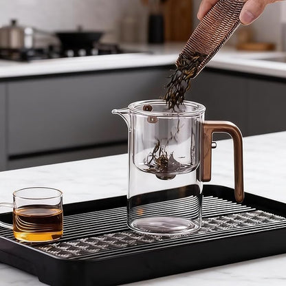 Enchanted Tea Pot, Magic Tea Pot for Loose Leaf Tea Steeper, Heat Resistant Borosilicate Glass Teapot with Tea Infuser, Ideal Gift for Tea Lovers - 20 oz (600 ml)
