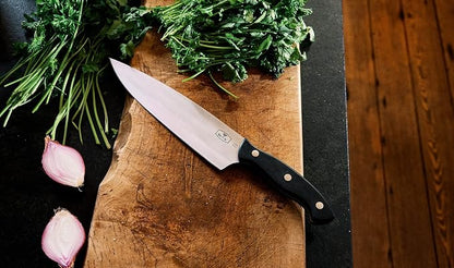 Buck Knives 931 Chef's Knife, 8" 420HC Stainless Steel Blade Kitchen Knife, Slate Paperstone Handle, Full Tang Made in the USA Kitchen Cutlery, 9.1 oz