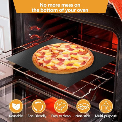 UBeesize 4 Pack XL Thickened Oven Liners for Bottom of Oven, Reusable 17x25 Inch Heavy Duty Non Stick Teflon Oven Mats BPA & PFOA Free, Fit Electric Gas Toaster Convection Microwave Ovens Grills