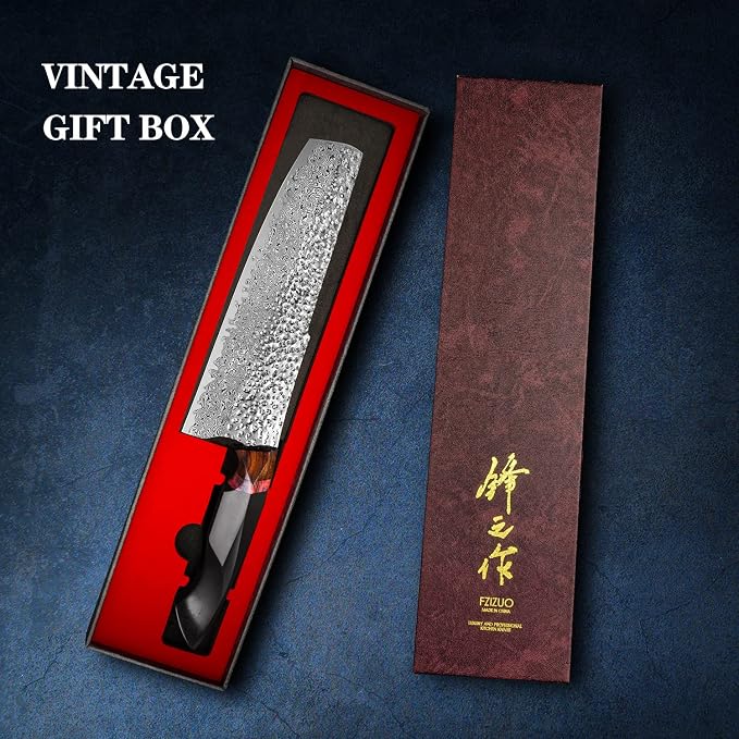 7.9in nakiri chef knife,handmade damascus steel blade ebony handle,japanese style kitchen vegetable knife with leather sheath,cutting cooking knives for kitchen