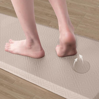 Mattitude Kitchen Mat Cushioned Anti-Fatigue Floor Mat Water Resistant Non-Slip Mats and Rugs Standing and Comfort Desk Mats for House Sink Office Laundry (Beige, 17.3"x39")