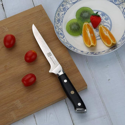 Qin Dynasty Series Boning Knife Pro Kitchen Knife 6 Inch Chef's knife High Carbon Damascus Steel Sharp knife with Ergonomic Handle